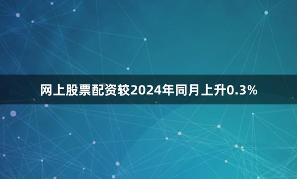 网上股票配资较2024年同月上升0.3%